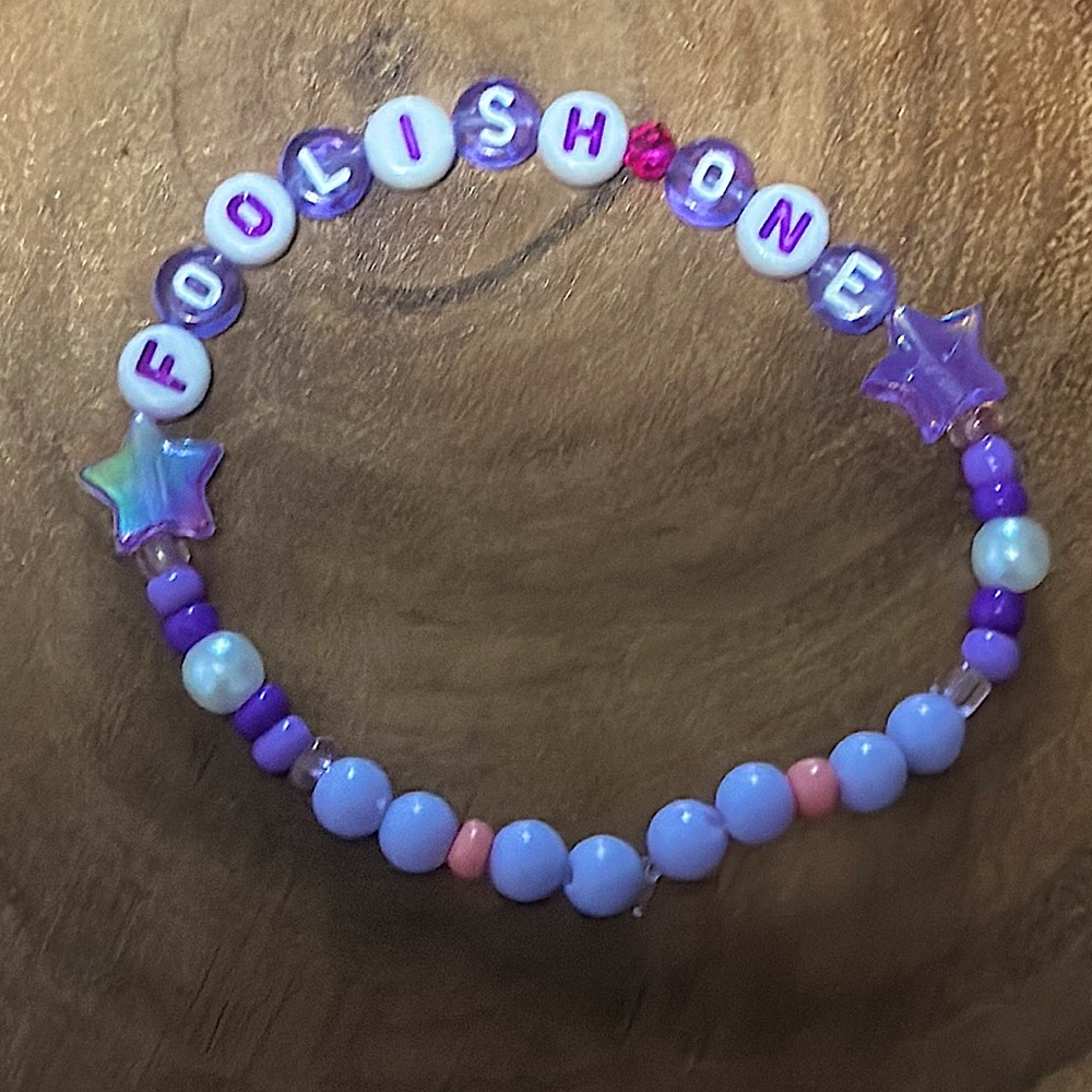 5 for $20 Taylor Swift Handmade Friendship Beaded Bracelet
“Foolish One”